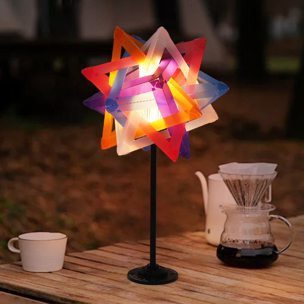 Geometric Lamp Shade - Luz de acampamento ao ar livre