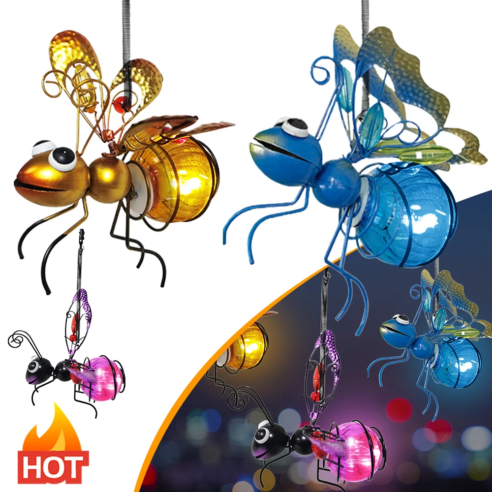 Lighting Bug Decor - Movido a energia solar pendurado bug