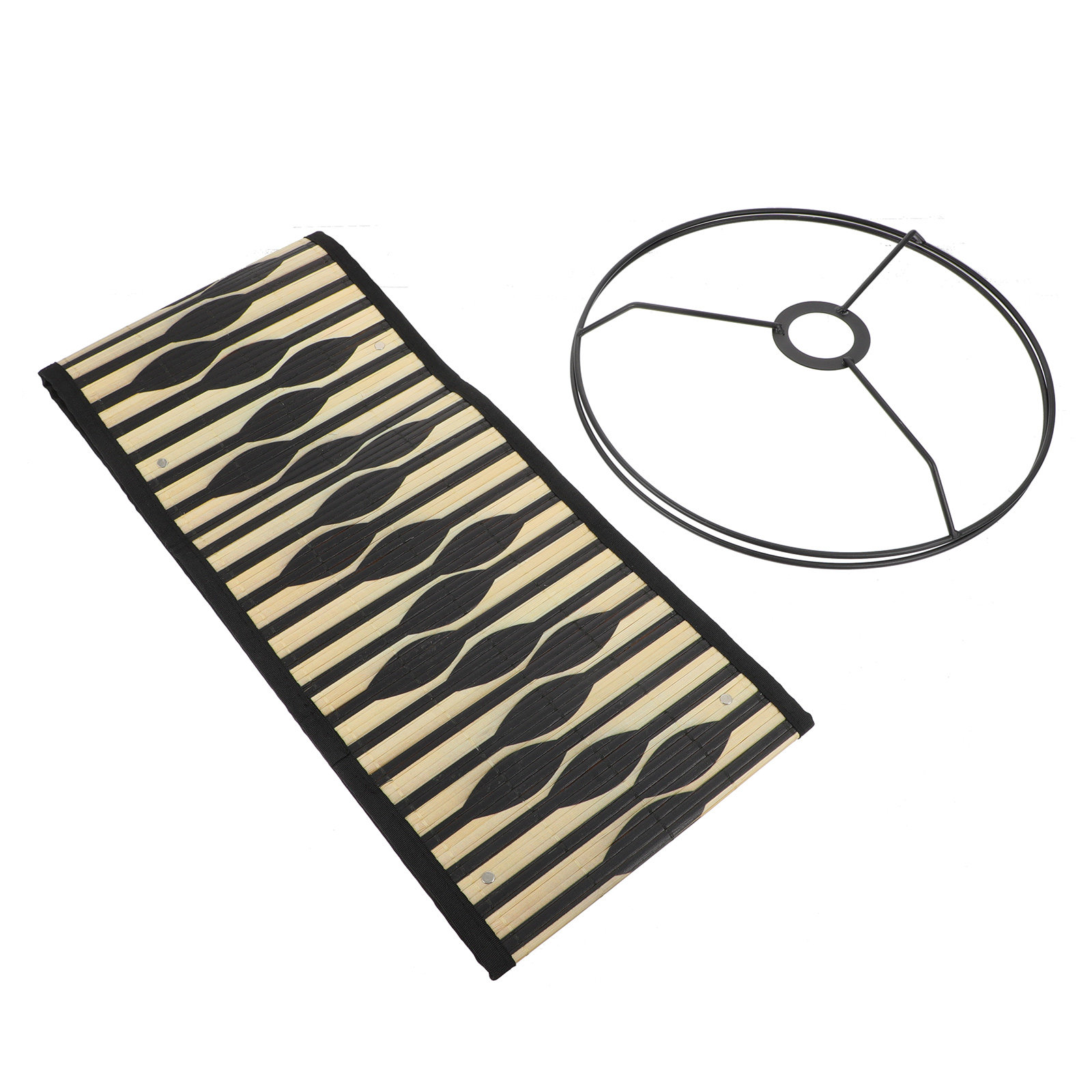 Geometric Lamp Shade - Abajur de bambu com design geométrico,