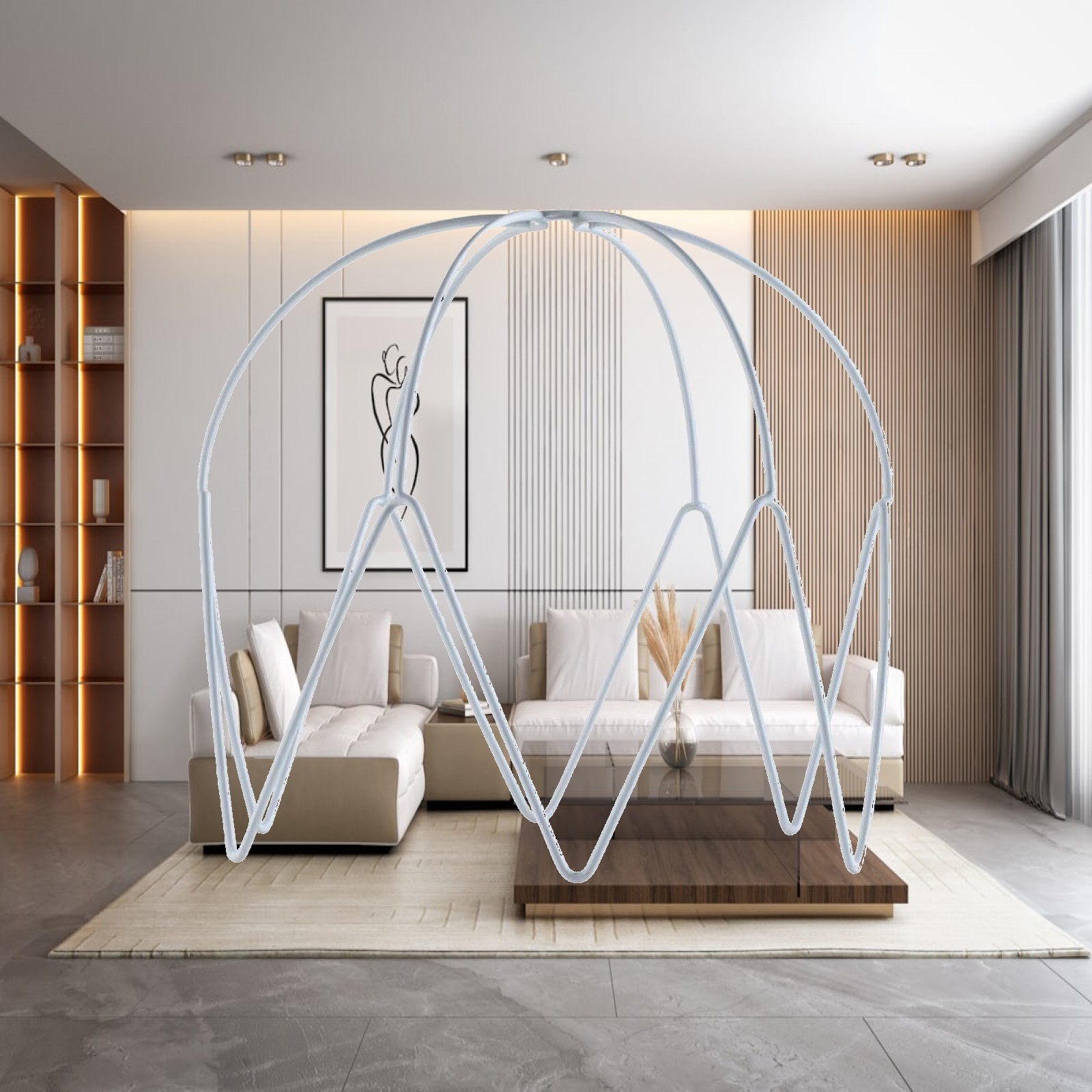 Geometric Lamp Shade - Suporte de Metal para Abajur Geométrico