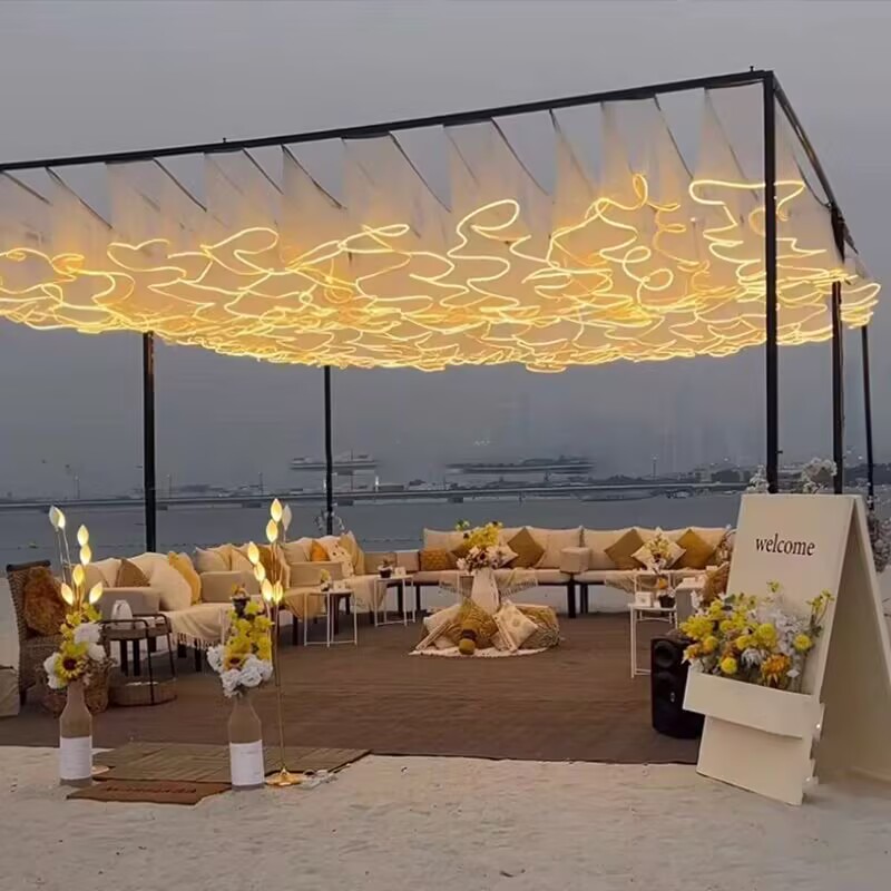 Outdoor Lighting Wedding Decor - Decoração de Teto para Casamento, Cortina