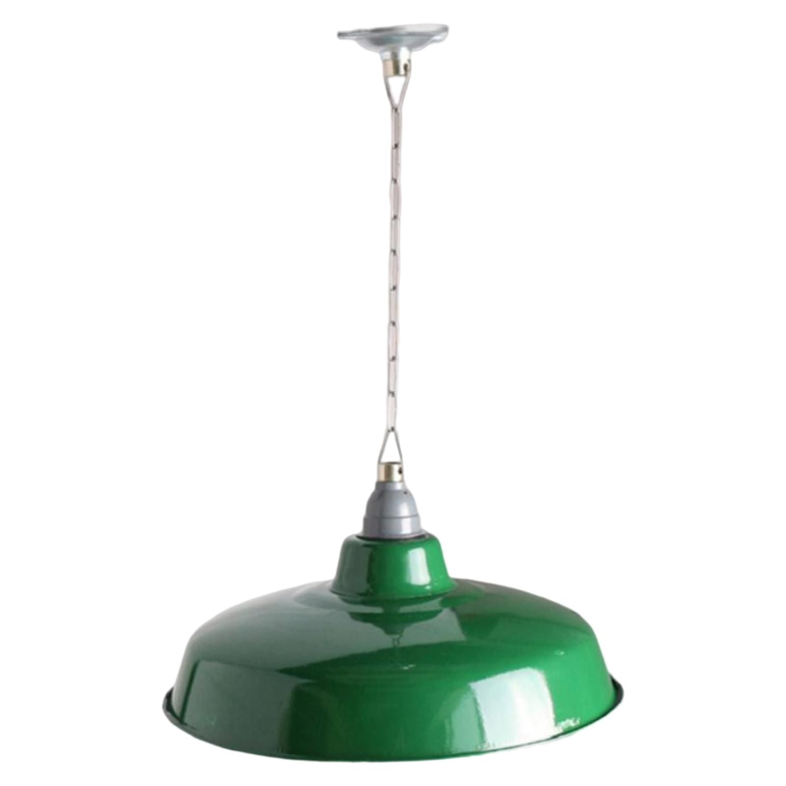 Geometric Lamp Shade - Cúpula de Luminária Industrial Verde Esmaltada,