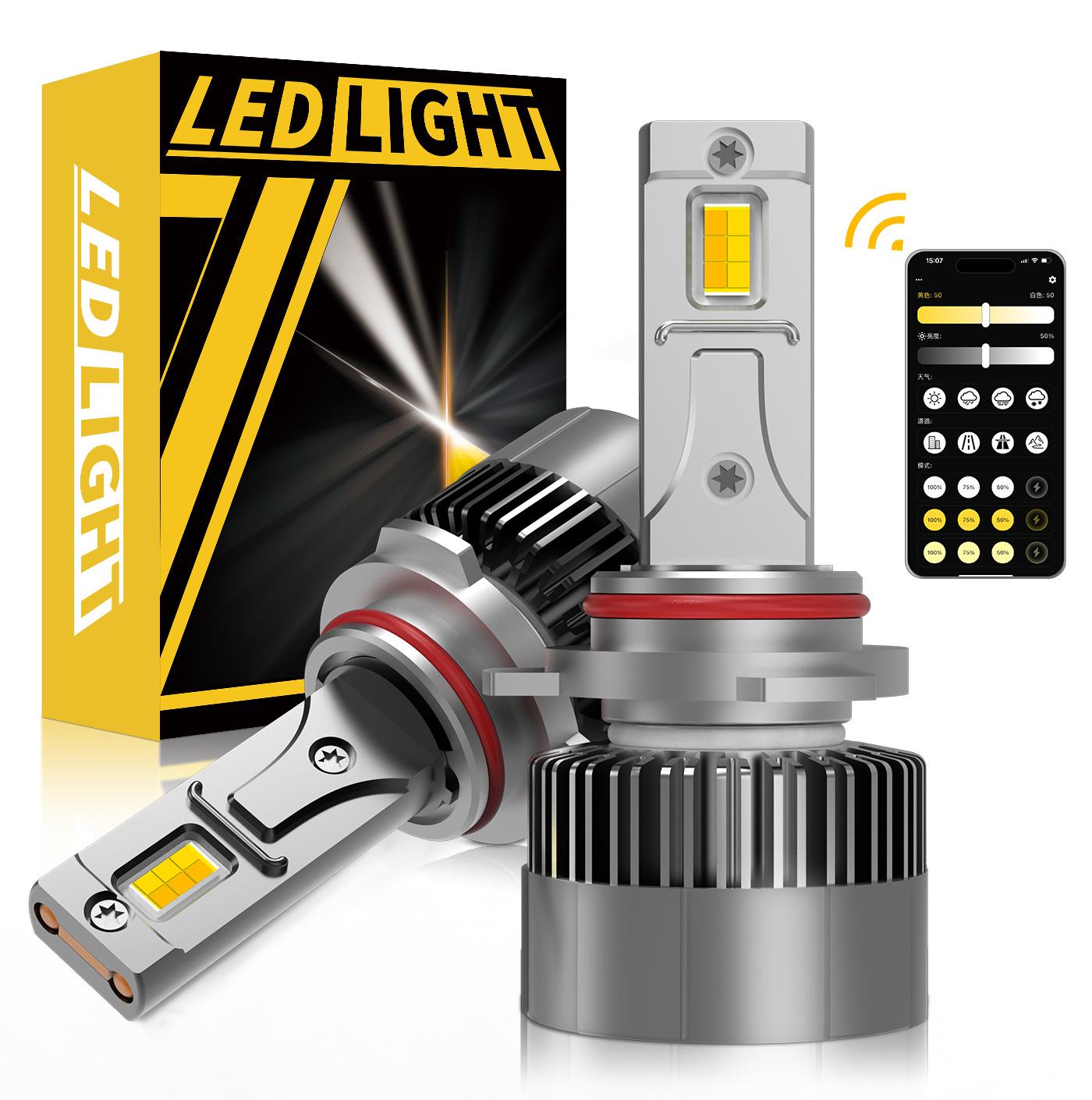 2 Lâmpadas LED CANBUS 9012 HIR - Colour Changing Bulb avaliação e preço