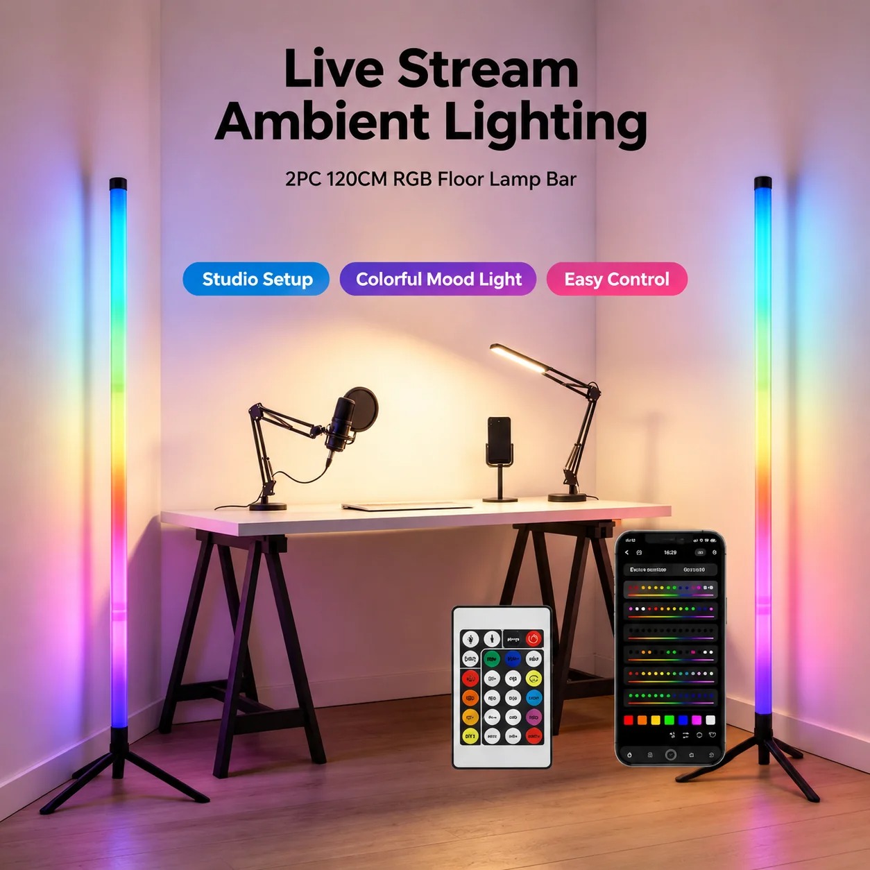 Conjunto com 2 Luminárias de C - Decor Lighting Floor Lamps avaliação e preço