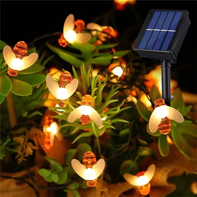 Luzes de Cordão de Abelha Sola - Outdoor Lighting Wedding Decor avaliação e preço