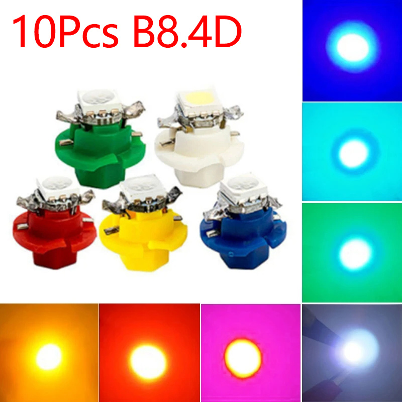 10 peças 12v 7 cores b8.4 novo - Colour Changing Bulb avaliação e preço