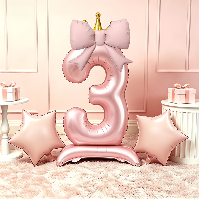 Balões 3D Rosa Luxo Leve 0-9,  - Lighting Decor Photos avaliação e preço