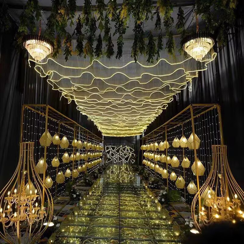 Decoração de Teto para Casamen - Outdoor Lighting Wedding Decor avaliação e preço
