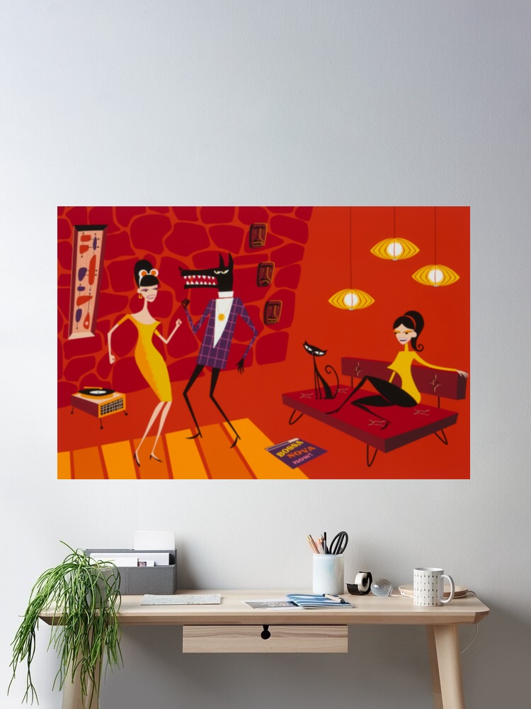 Josh Agle Bossa Nova Agora Fot - Nova Decor & Lighting Vase Glass Brun 26Cm avaliação e preço