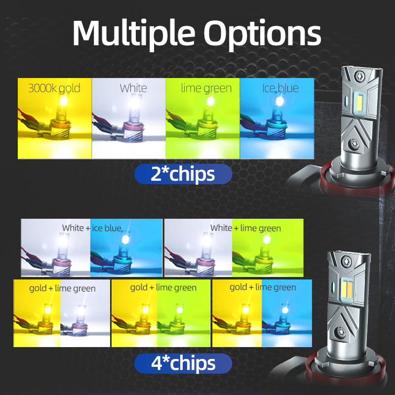 2 pçs carro led frente luzes d - Colour Changing Bulb avaliação e preço
